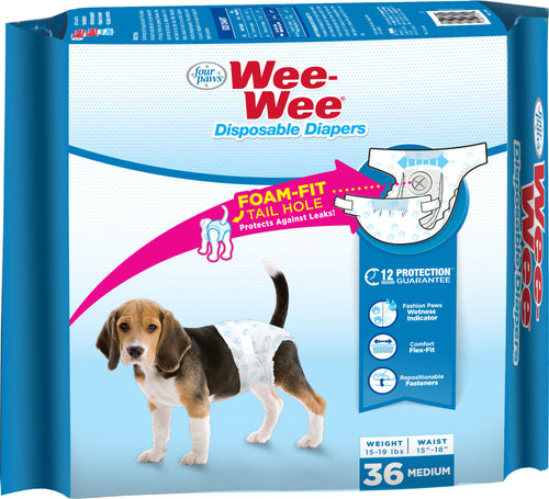 FP WEE WEE DISPOSABLE DIAPERS MED 36PK