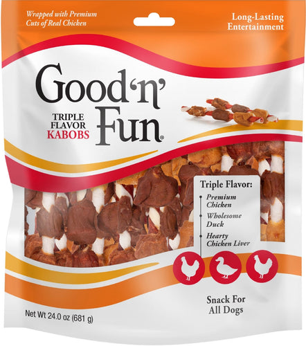 GOODnFUN  TRIPLE FLAVOR KABOBS 24OZ