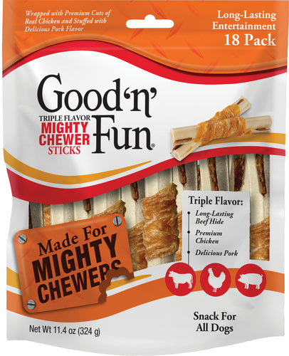 GOODnFUN  TRIPLE FLAVOR MIGHTY CHEW STICKS