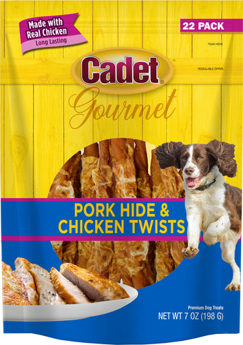 IMS CADET PORK HIDE/CHICKEN TWISTS 22PK
