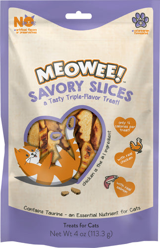 MEOWEE SAVORY CHICKEN SLICES 4OZ