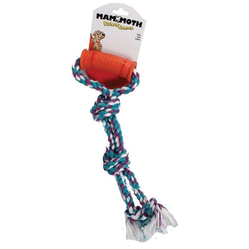 MAMMOTH FLOSSY CHEW TWIN TUG W/RUBBER HANDLE