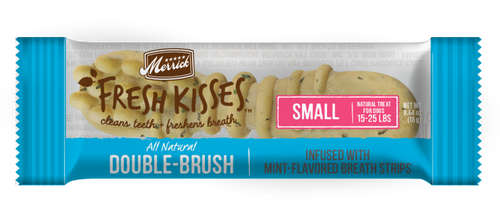 Merrick Fresh Kisses Grain Free Mint Breath Strips Small Dog Treat Box