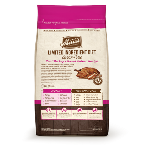 Merrick Limited Ingredient Diet Grain Free Real Turkey & Chickpeas Recipe Dry Dog Food