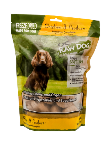 OC Raw Dog Freeze Dried Chicken & Produce Sliders