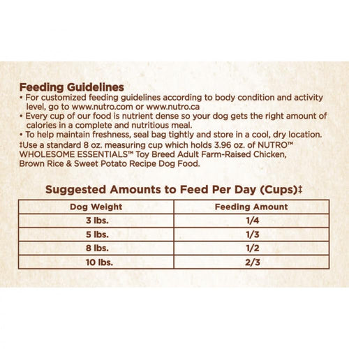 Nutro Wholesome Essentials Toy Breed Chicken, Brown Rice & Sweet Potato Adult Dry Dog Food