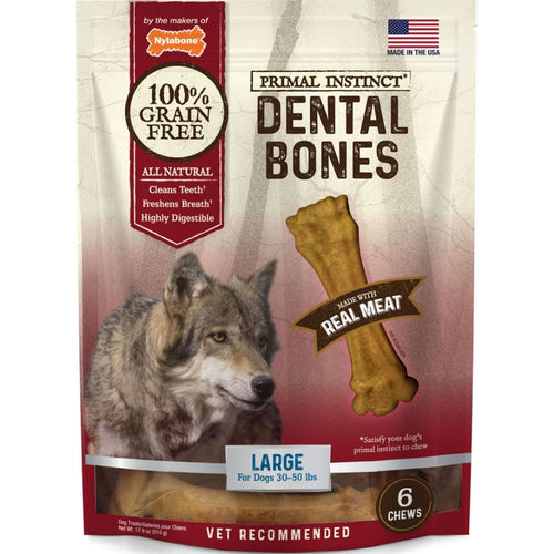 Nylabone Primal Instinct Dental Bone with Real Chicken