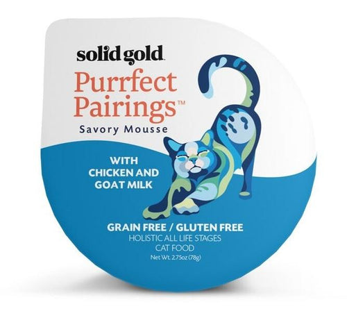 Solid Gold Grain Free Purrfect Pairings Chicken & Goat Milk Savory Mousse Cat Food Tray