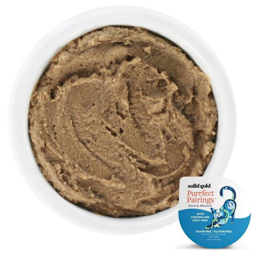 Solid Gold Grain Free Purrfect Pairings Chicken & Goat Milk Savory Mousse Cat Food Tray