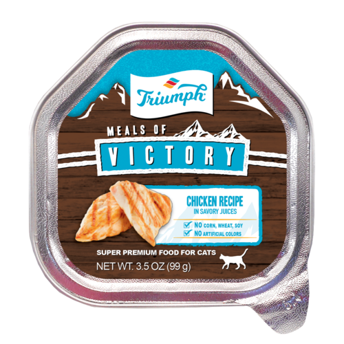 Triumph Meals of Victory with Chicken Recipe Wet Cat Food Cups