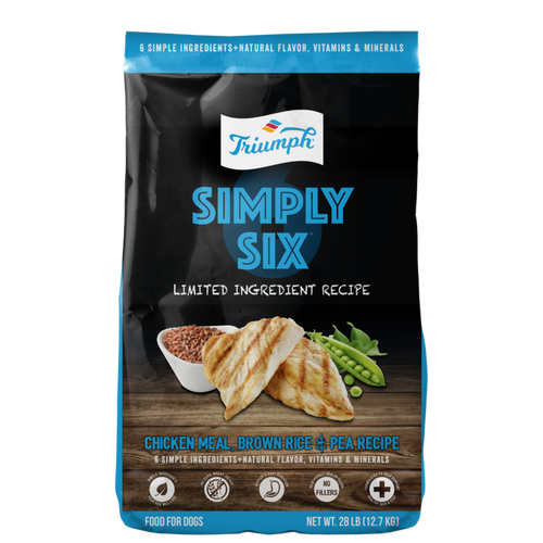 Triumph Simply Six Chicken, Brown Rice, Pea Recipe Dog Food