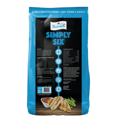 Triumph Simply Six Chicken, Brown Rice, Pea Recipe Dog Food