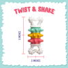 Snugarooz Twist & Shake Nylon Noisy Bone Dog Toy