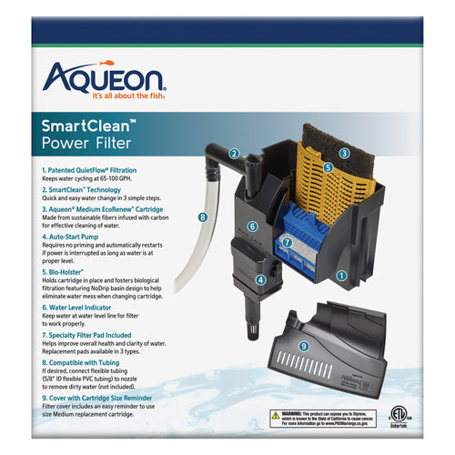 Aqueon SmartClean™ Power Filter with EcoRenew™ Filter Cartridge