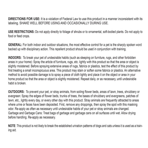 Four Paws Keep Off! Dog and Cat Repellent Outdoors & Indoors Spray