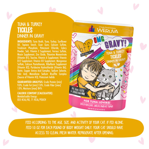 Weruva BFF Tuna & Turkey Tickles Recipe Pouches Wet Cat Food