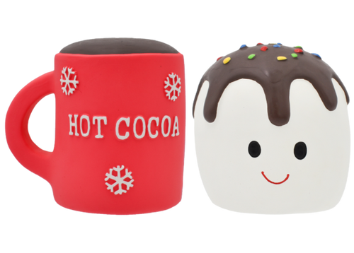 Multipet Latex Hot Cocoa and Marshmallow Dog Toy