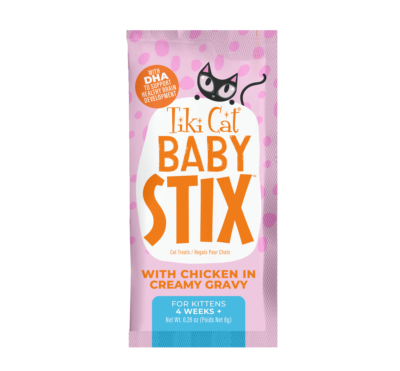 Tiki Cat® Baby™ Stix™ Wet Treats With Chicken In Creamy Gravy for Cats