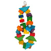A&E Cage Blocks & Bead Hanging Wood Rings Bird Toy
