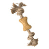 Ethical Pet SPOT Love The Earth Natural Rubber Bone with Rope Dog Toy