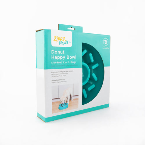 Zippy Paws Happy Bowl Donut Slow Feeder Dog Bowl