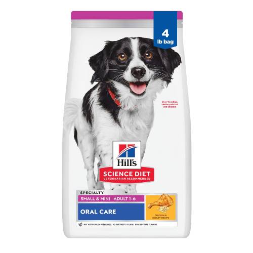Hill's Science Diet Adult Oral Care Small & Mini Dog Food, Chicken Recipe, Dry Dog Food