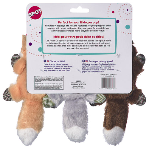 Ethical Pet SPOT Lil Spots Donut Crinkler 3 Pack Dog Toy