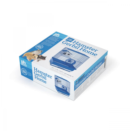 Prevue Pet Products Two-Story Hamster Gerbil Home - Blue (Graphic Carton)