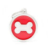MyFamily Classic Big Red Circle with Bone ID Tag