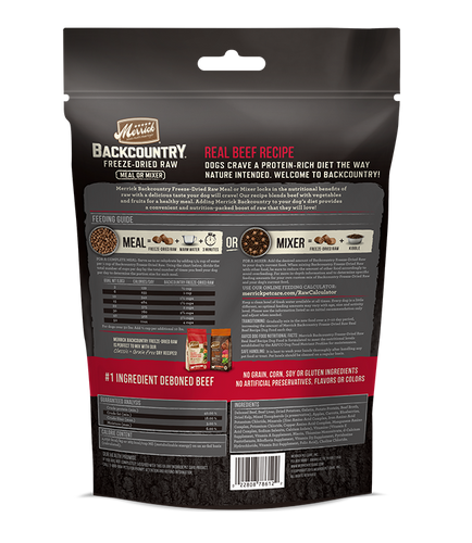 Merrick  Backcountry Freeze-Dried Raw Meal Mixer - Real Beef Recipe