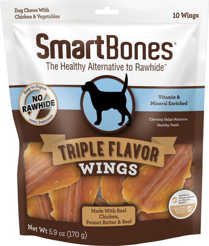 SB TRIPLE FLAVOR WINGS CHKN/PB/BEEF 10CT